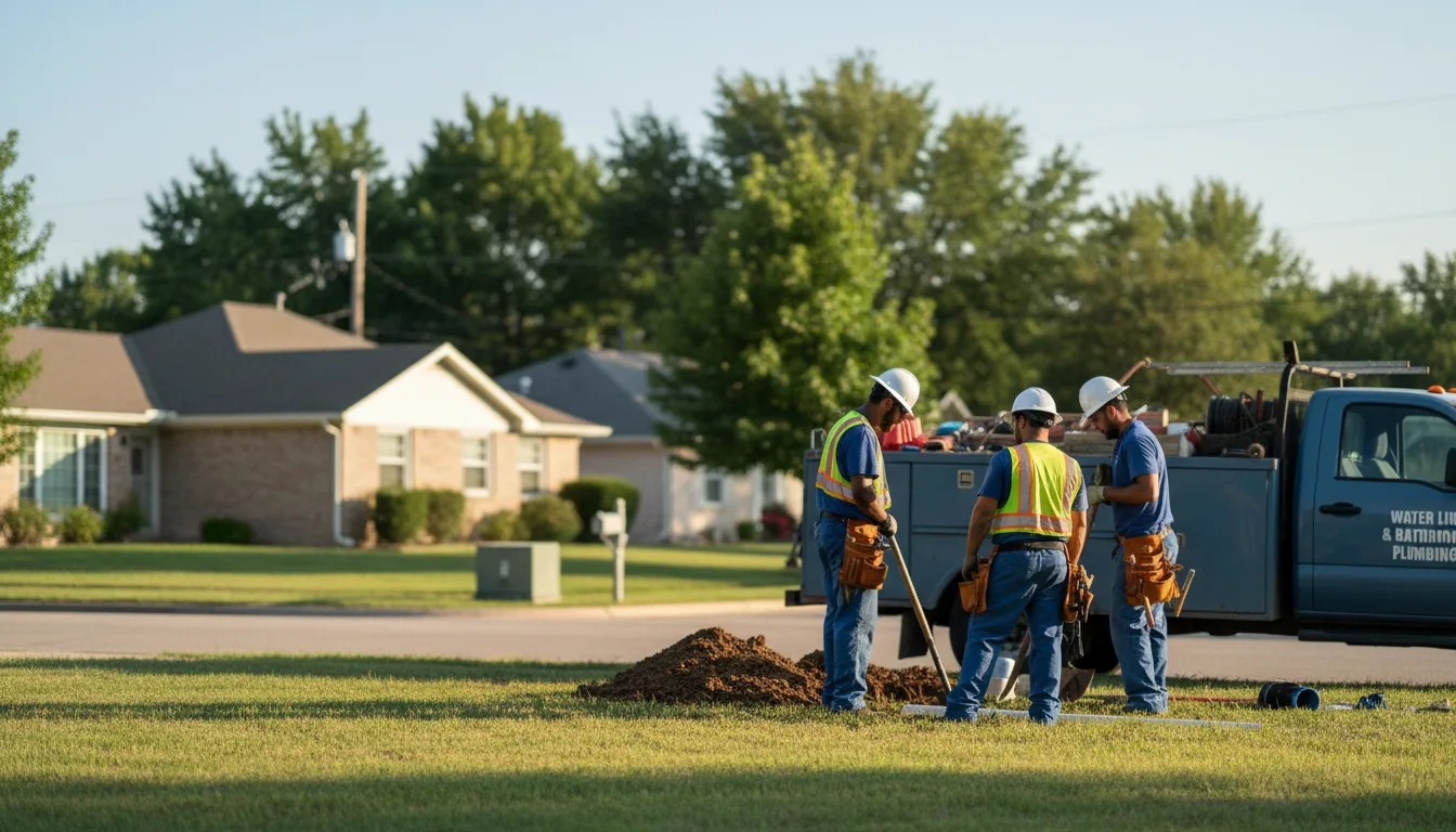 Residential water line and bathroom plumbing service in Mountain Home, TX